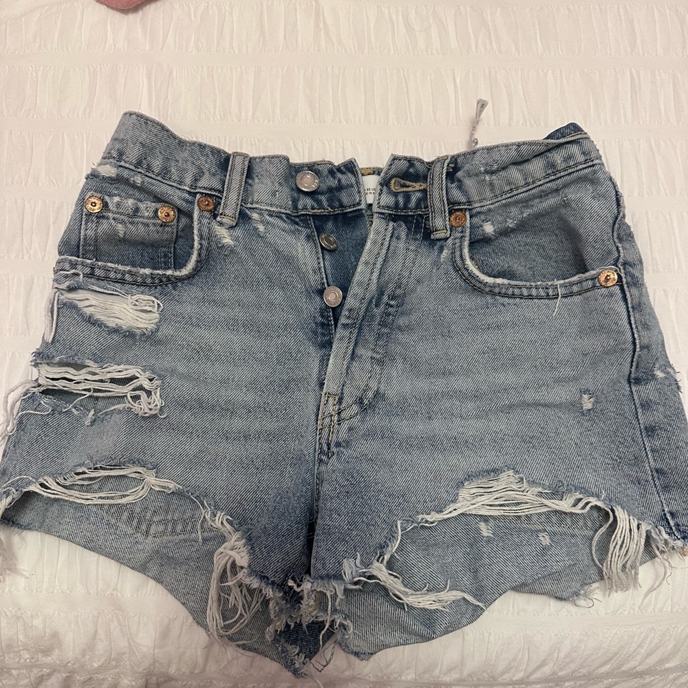 zara high waist shorts size 0